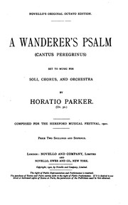 Cover of: A Wanderer's Psalm: (Cantus Peregrinus), Op. 50, Set to Music for Soli ...