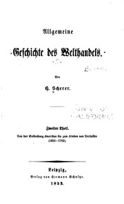 Cover of: Allgemeine Geschichte des Welthandels