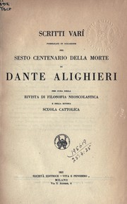 Cover of: Scritti varî by per cura della Rivista di Filosofia Neoscolastica e della Rivista Scuola Cattolica.