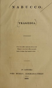 Cover of: Nabucco by Giovanni Battista Niccolini