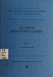 Cover of: Belli Punici carminis quae supersunt.