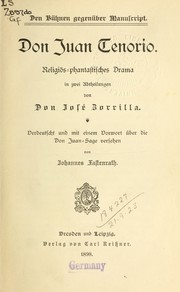 Cover of: Don Juan Tenorio: religiös-phantastisches Drama in zwei Antheilungen