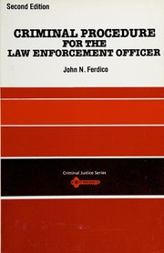 Cover of: Criminal procedure for the law enforcement officer