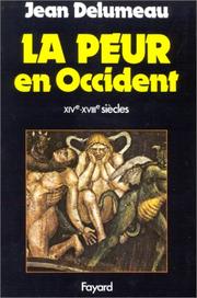 La peur en Occident (XIVe-XVIIIe siècles) by Jean Delumeau