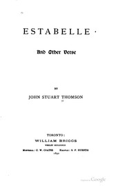 Cover of: Estabelle and other verse