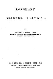 Cover of: Longman's Briefer Grammar by George James Smith