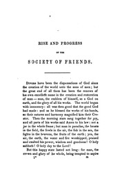 Cover of: The Rise and Progress of the People Called Quakers by William Penn