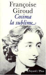 Cover of: Cosima la sublime