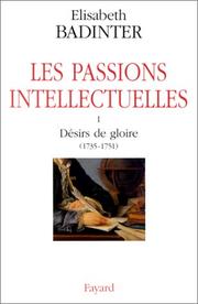 Cover of: Les passions intellectuelles