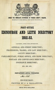 Cover of: Post-Office Edinburgh & Leith directory