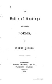 Cover of: The Battle of Hastings and Other Poems