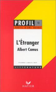 Cover of: Profil D'Une Oeuvre by Albert Camus