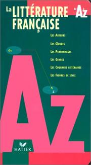 Cover of: La littérature française de A à Z