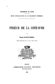 Cover of: Prieur de la Cote-d'Or