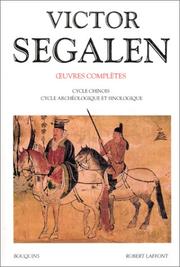 Cover of: Œuvres complètes by Victor Segalen