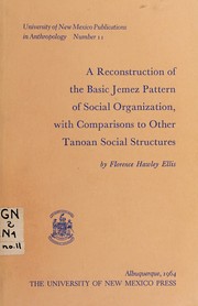 Cover of: A reconstruction of the basic Jemez pattern of social organization: with comparisons to other Tanoan social structures.
