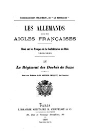 Cover of: Les Allemands sous les aigles françaises by Sauzey commandant