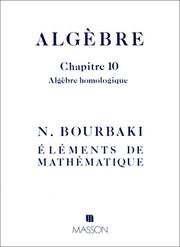 Cover of: Algèbre