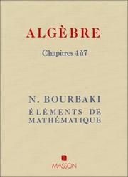Cover of: Eléments de mathématique  by Nicolas Bourbaki