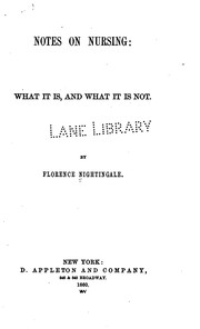 Cover of: Notes on Nursing: What it Is, and what it is Not by Florence Nightingale