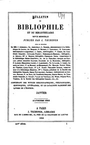 Cover of: Bulletin du bibliophile et du bibliothécaire by Société des amis de la Bibliothèque nationale et des grandes bibliothèques de France