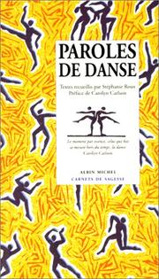 Cover of: Paroles de danse