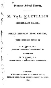 Cover of: Epigrammata selecta: select epigrams from Martial