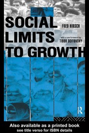Cover of: Social limits to growth by Fred Hirsch