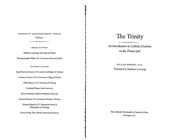 Cover of: The Trinity: an introduction to Catholic doctrine on the Triune God
