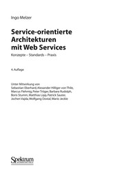 Cover of: Service-orientierte Architekturen mit Web Services: Konzepte - Standards - Praxis