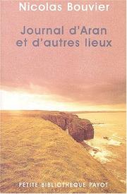 Cover of: Journal d'aran et autres lieux by Nicolas Bouvier