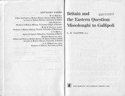 Cover of: Britain and the Eastern Question: Missolonghi to Gallipoli