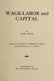 Cover of: Wage-labor and capital by Karl Marx