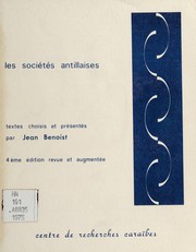 Cover of: Les sociétés antillaises: études anthropologiques