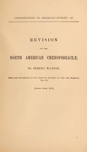 Cover of: Revision of the North American Chenopodiaceae by Sereno Watson