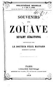 Cover of: Souvenirs d'un zouave devant Sébastopol