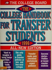 Cover of: The College Handbook for Transfer Students 1996 (College Handbook for Transfer Students)