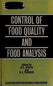 Cover of: Control of Food Quality & Food Analysis
