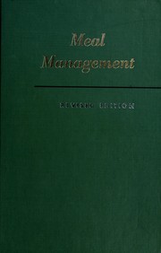 Cover of: Meal management. by Faye Kinder