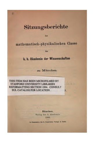 Sitzungsberichte by Bayerische Akademie der Wissenschaften Mathematisch -naturwissenschaftliche Klasse, Bayerische Akademie der Wissenschaften.