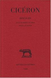 Cover of: Discours, tome XII : Pour le poète Archias - Pour L,Flaccus
