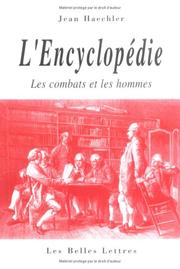 Cover of: L' Encyclopédie by Jean Haechler