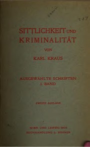 Cover of: Sittlichkeit und Kriminalität