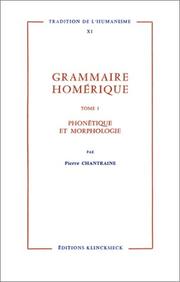 Cover of: Grammaire homérique by Pierre Chantraine