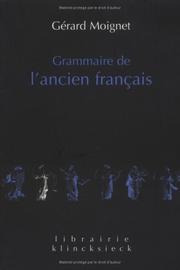 Cover of: Grammaire de l'ancien français ed. 2002
