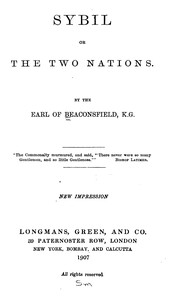 Cover of: Sybil; Or, The Two Nations by Benjamin Disraeli