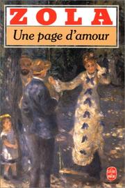 Cover of: Une Page D'Amour by Émile Zola