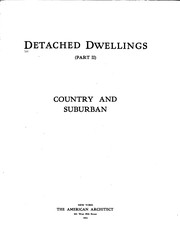 Cover of: Detached Dwellings: Part I -II.