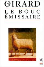 Cover of: Le Bouc Emissaire by René Girard