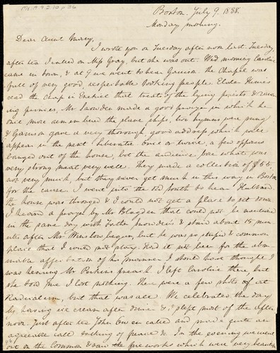[Letter to] Dear Aunt Mary by Anne Warren Weston